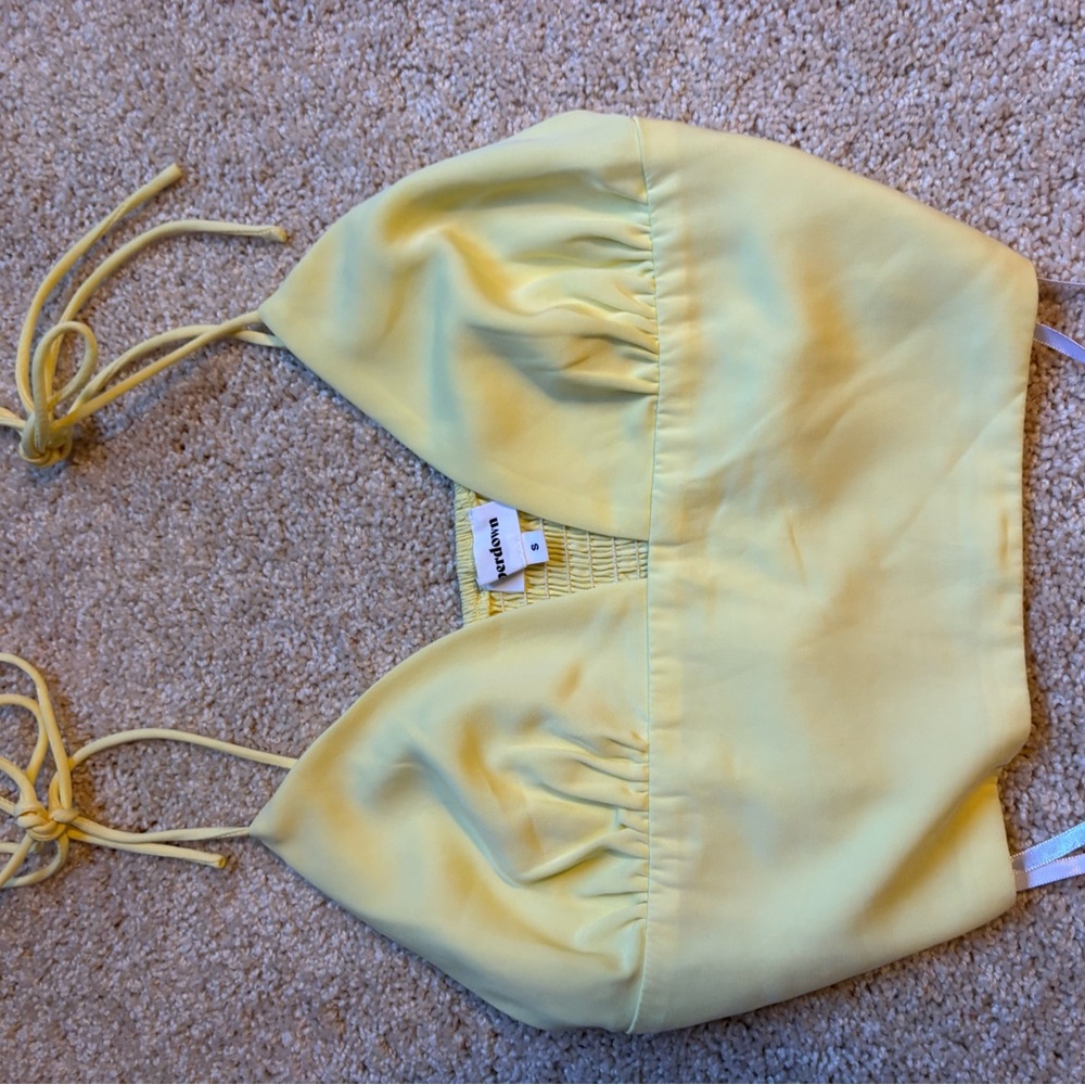 Superdown Yellow crop Top